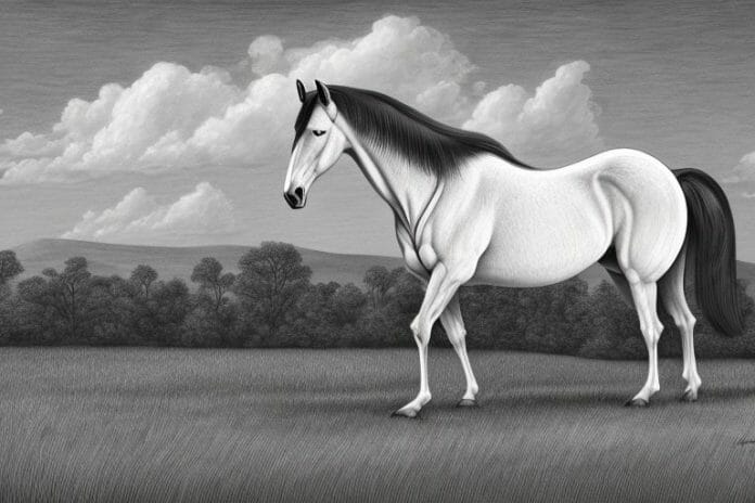A tennessee walking horse in a rural setting in south africa