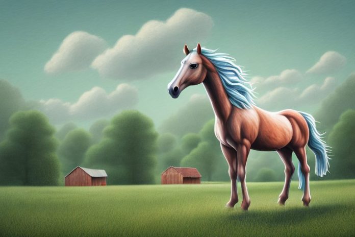 A hackney horse in a rural setting
