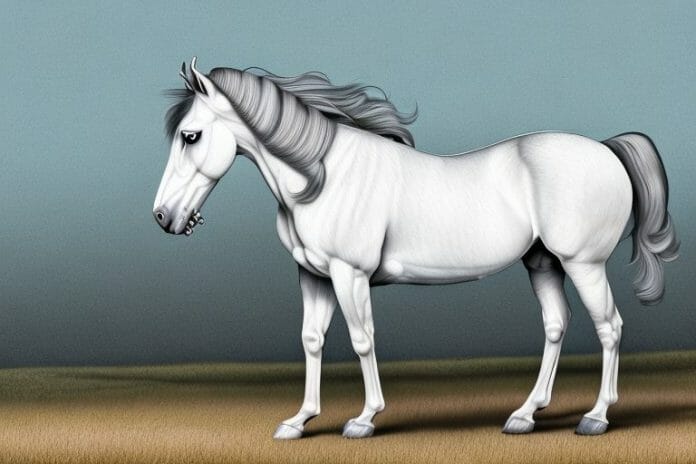 An andalusian horse in a rural setting in kwa zulu natal