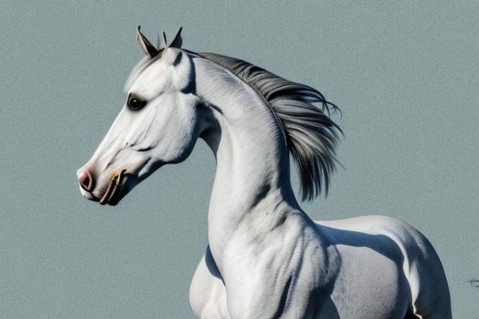 An andalusian horse in a rural setting in tongaat