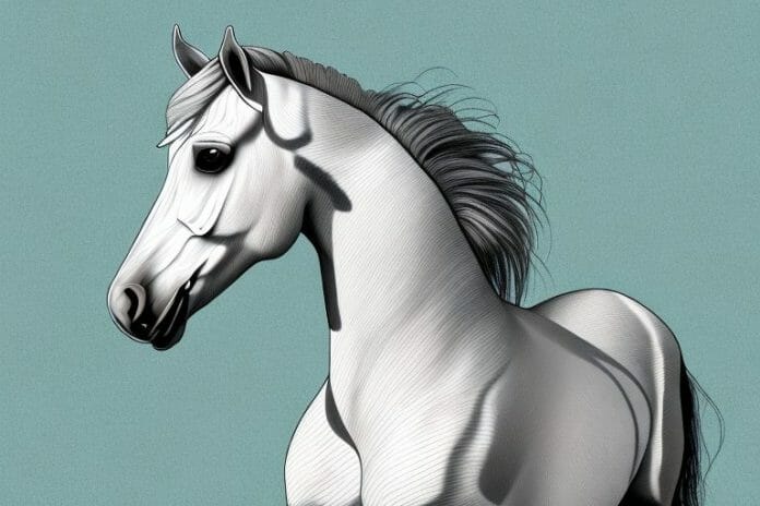 An andalusian horse in a rural setting in port shepstone