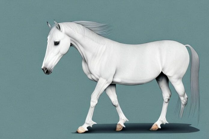 An andalusian horse in its natural environment in eastern cape