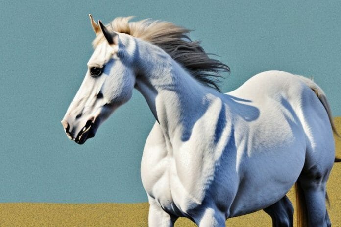 An andalusian horse in a rural setting in mthatha