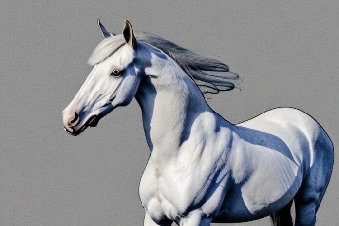 An andalusian horse in a rural setting in aliwal north