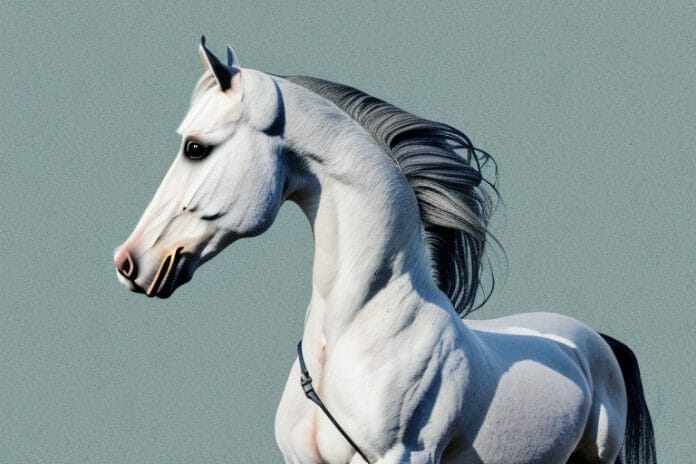 An andalusian horse in a rural setting in kroonstad