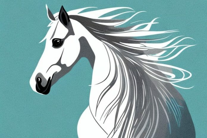 An andalusian horse in a rural setting