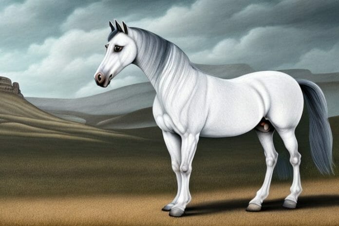 An andalusian horse in a rural setting in harrismith