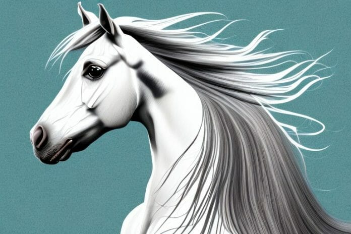 A majestic andalusian horse in a rural setting
