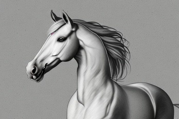 An andalusian horse in a rural setting in east rand