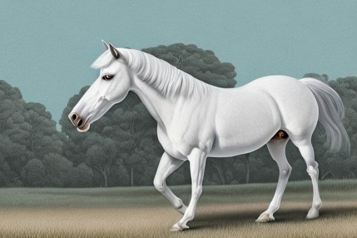 An andalusian horse in a rural setting in greater pretoria