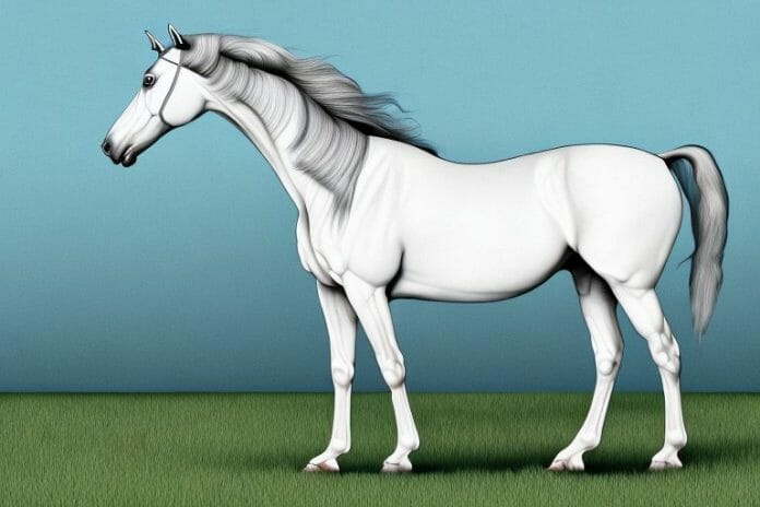 An andalusian horse in a field in randburg