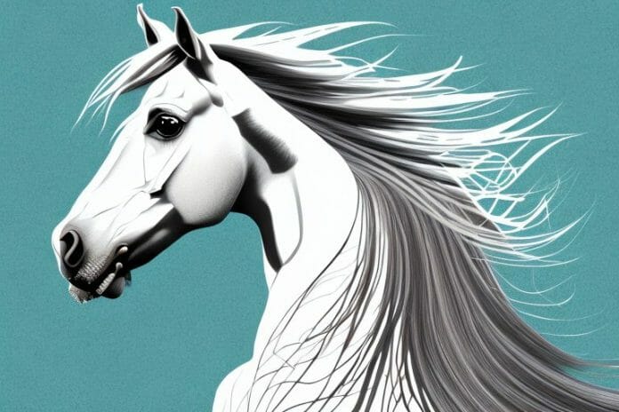 A majestic andalusian horse in a rural setting