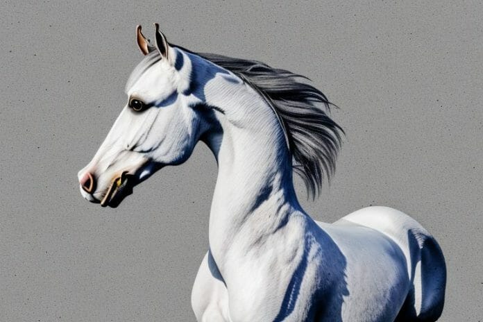 An andalusian horse in a rural setting in bela-bela
