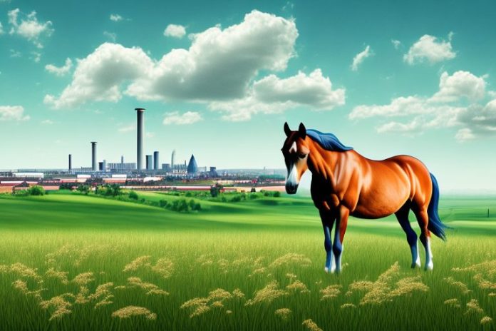 A horse in a field