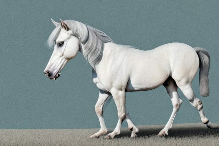 An andalusian horse in a rural setting in postmasburg