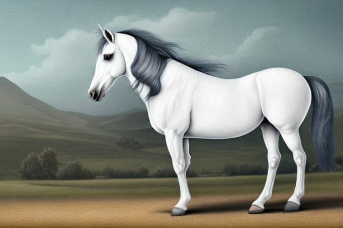 An andalusian horse in a rural setting in rustenburg