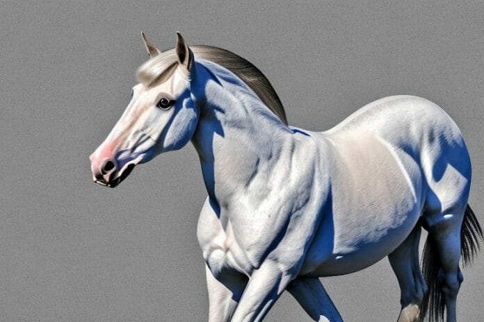 An andalusian horse in a rural setting in lichtenburg