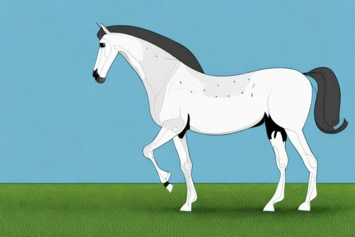An andalusian horse in a field in cape town