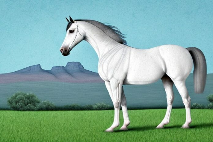 An andalusian horse in a field in somerset west