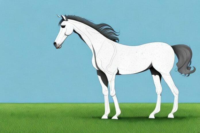 An andalusian horse in a field in hermanus