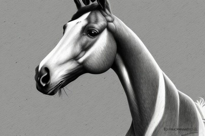 A belgian warmblood horse in a rural setting in polokwane