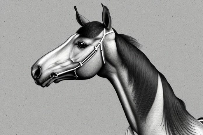 A belgian warmblood horse in a rural setting in somerset west