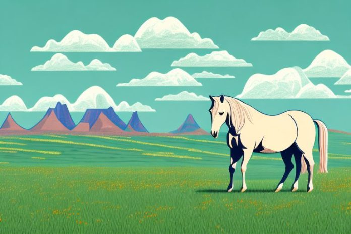 A horse in a field