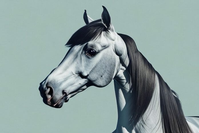 A hanoverian horse in a field in bloemfontein