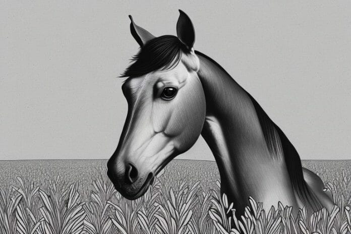 A hanoverian horse in a field in vereeniging