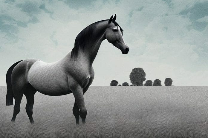 A hanoverian horse in a field in randburg