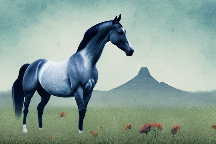 A hanoverian horse in a field in tzaneen