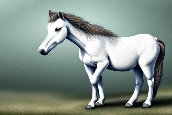 A dartmoor pony horse in a rural setting in amanzimtoti