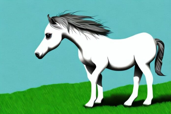 A dartmoor pony in a grassy field in the free state
