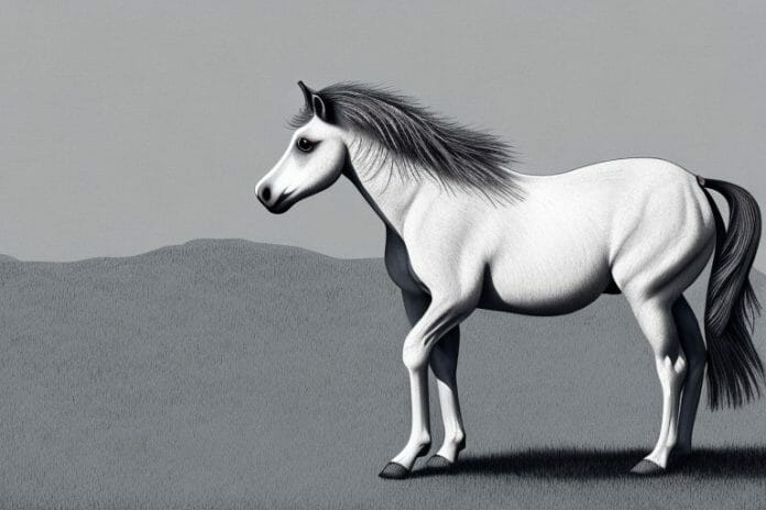 A dartmoor pony horse in a rural setting in polokwane