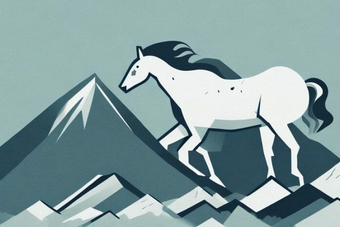 A rocky mountain horse in its natural habitat in east london