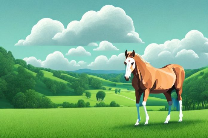 A hackney horse in a rural setting
