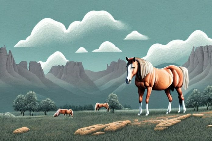 A horse in a rural setting