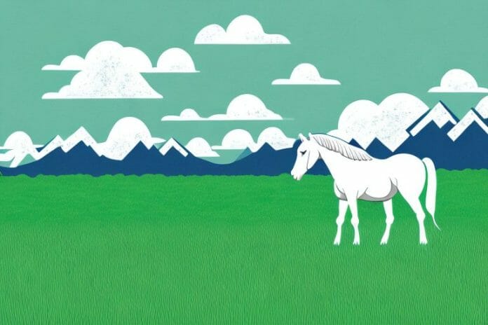 A horse in a rocky mountain landscape in phalaborwa