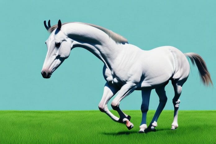 A dutch warmblood horse in a grassy field in port shepstone
