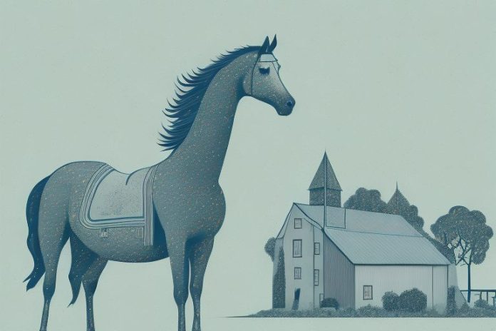 A hackney horse in a postmasburg landscape