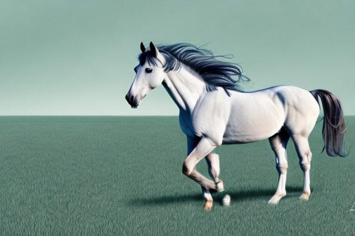 A mustang horse in a field in pietermaritzburg