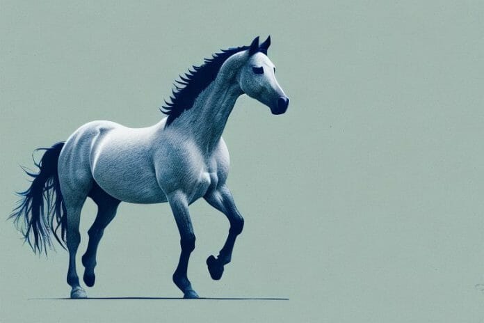 A mustang horse in a margate