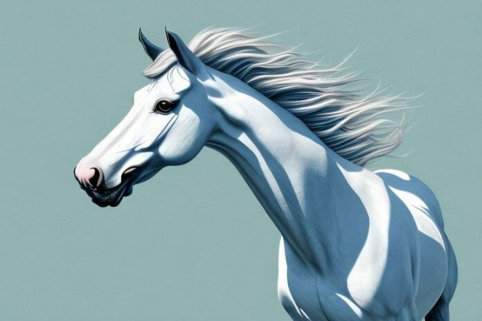 A mustang horse in its natural environment in east london