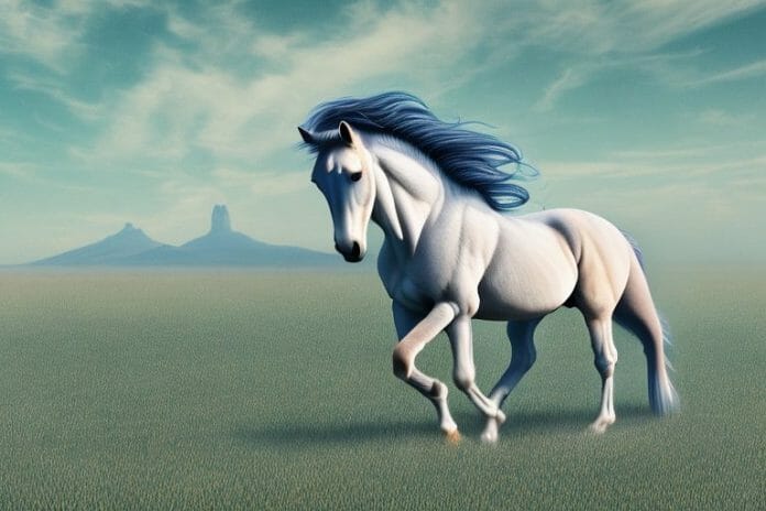A mustang horse in a field in butterworth