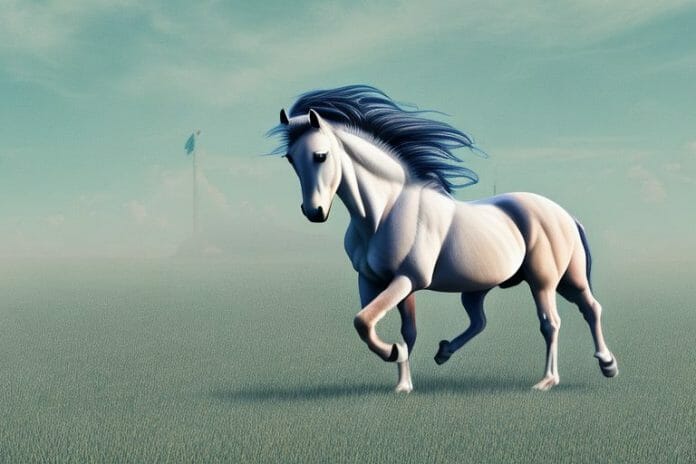 A mustang horse in a field in welkom