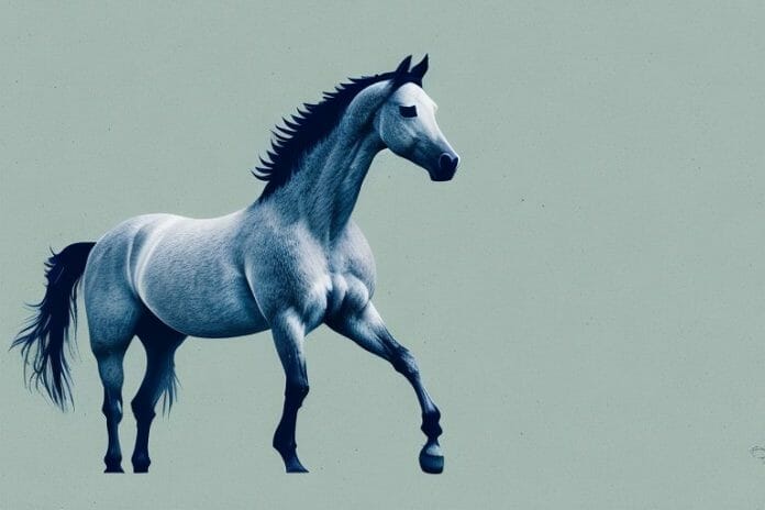 A mustang horse in a south african landscape
