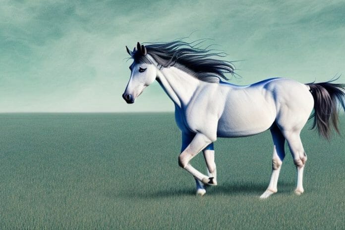 A mustang horse in a field in krugersdorp