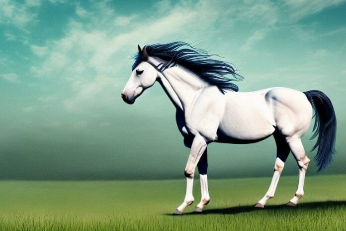 A mustang horse in a paddock in mabopane