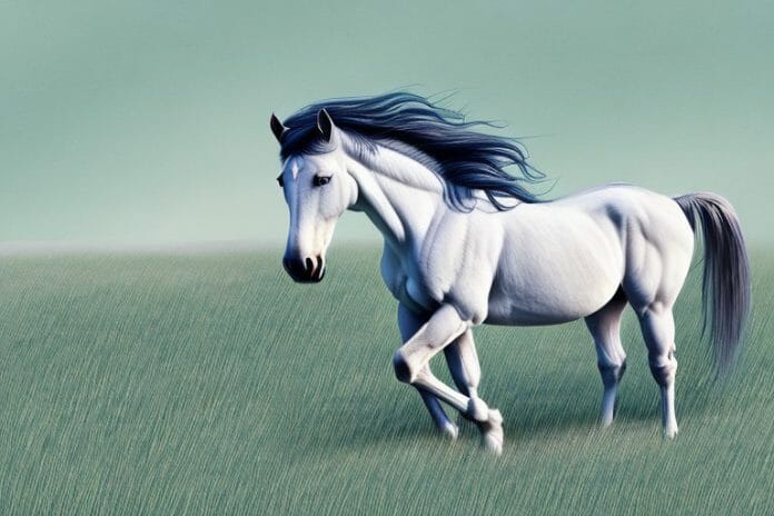 A beautiful mustang horse in a field in somerset west