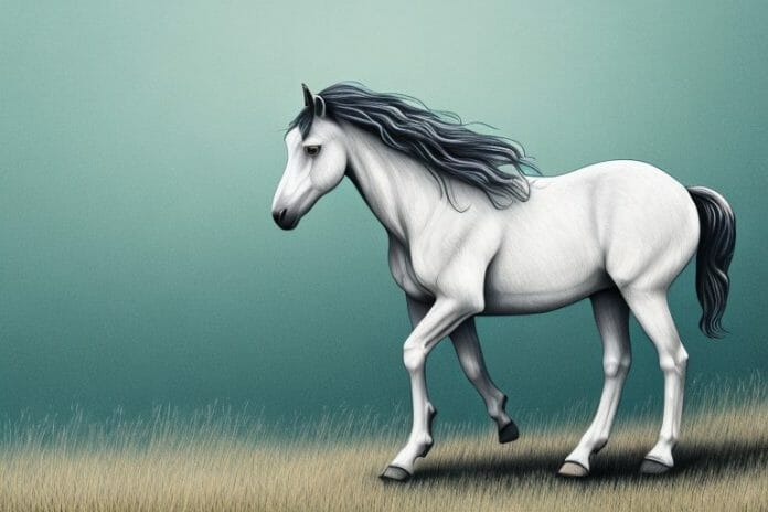 A brumby horse in its natural habitat in kwamashu